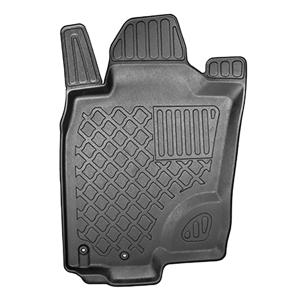 Covorașe TPE pe măsură: Nissan Navara NP300 Pick-Up (01.2016-....) - cârlige de fixare în podea