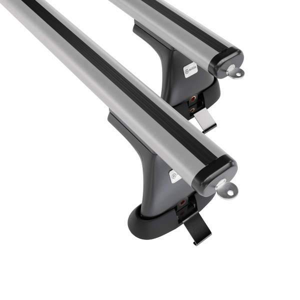 Portbagaj de bază pentru plafonul mașinii pentru: Peugeot Partner First mk I Van (2008-2018) - argintiu - puncte de montare - aluminiu