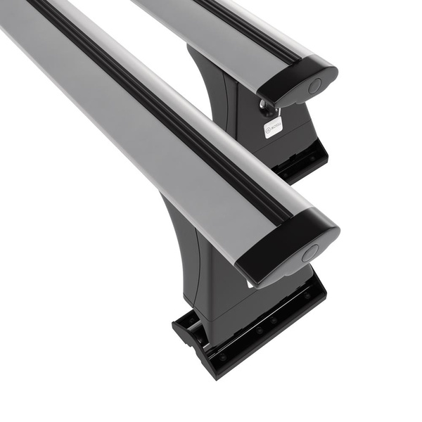 Portbagaj de bază pentru plafonul mașinii pentru: Peugeot 3008 SUV (2009-2016) - argintiu - puncte de montare - aluminiu