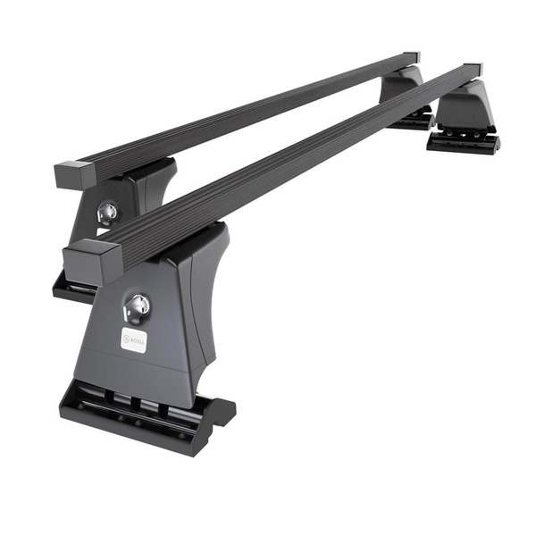 Portbagaj de bază pentru plafonul mașinii pentru: Ford Transit Custom I Van (2014-....) - negru - puncte de montare - oțel