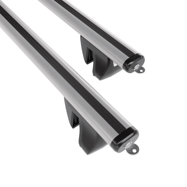 Portbagaj de bază pentru plafonul mașinii pentru: Subaru Justy G3X Hatchback (2003-2007) - argintiu - Șine - aluminiu