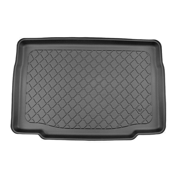 Tăviță pentru portbagaj auto: Renault Clio V Hatchback (09.2019-....) - portbagaj inferior; pentru autovehicule fără podea dublă a portbagajului