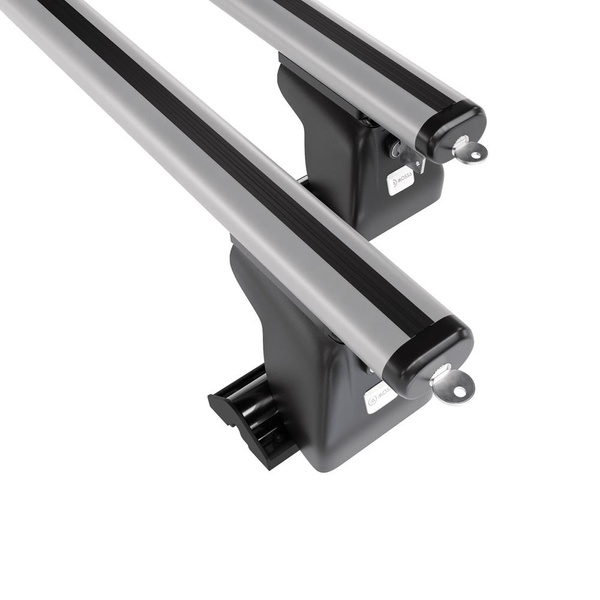 Portbagaj de bază pentru plafonul mașinii pentru: Jeep Commander SUV (2006-2010) - argintiu - Profilul T - aluminiu