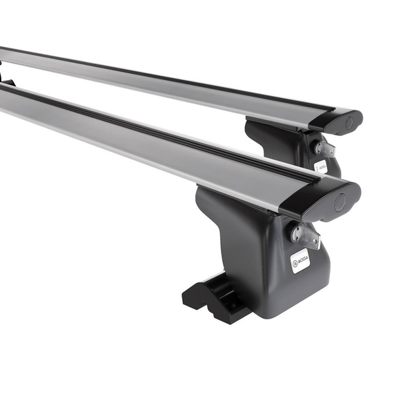 Portbagaj de bază pentru plafonul mașinii pentru: Jeep Commander SUV (2006-2010) - argintiu - Profilul T - aluminiu