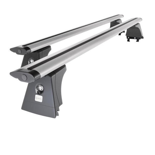 Portbagaj de bază pentru plafonul mașinii pentru: Chevrolet Orlando Dubita (2011-2018) - argintiu - puncte de montare - aluminiu