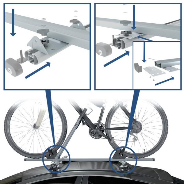 Suport plafon pentru biciclete, suport de biciclete pe plafon cu cheie, cu bară de aluminiu - 4xM-17