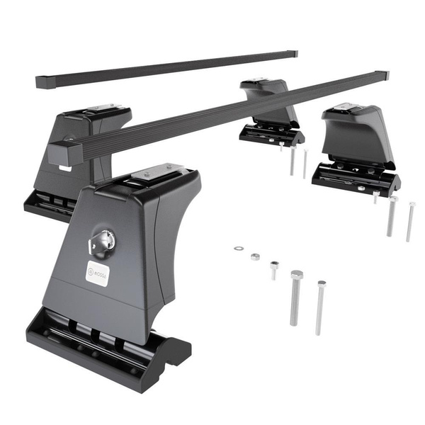 Portbagaj de bază pentru plafonul mașinii pentru: Fiat Doblo IV Van (2015-2022) - negru - puncte de montare - oțel