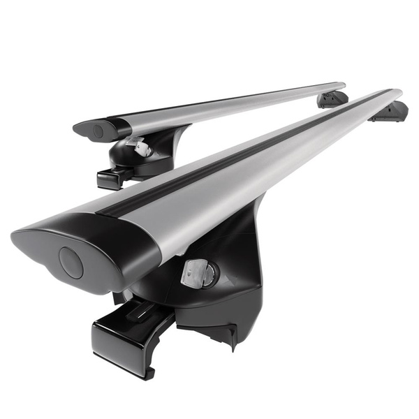 Portbagaj de bază pentru plafonul mașinii pentru: Opel Insignia Sports Tourer (2009-2017) - argintiu - șine integrate - aluminiu