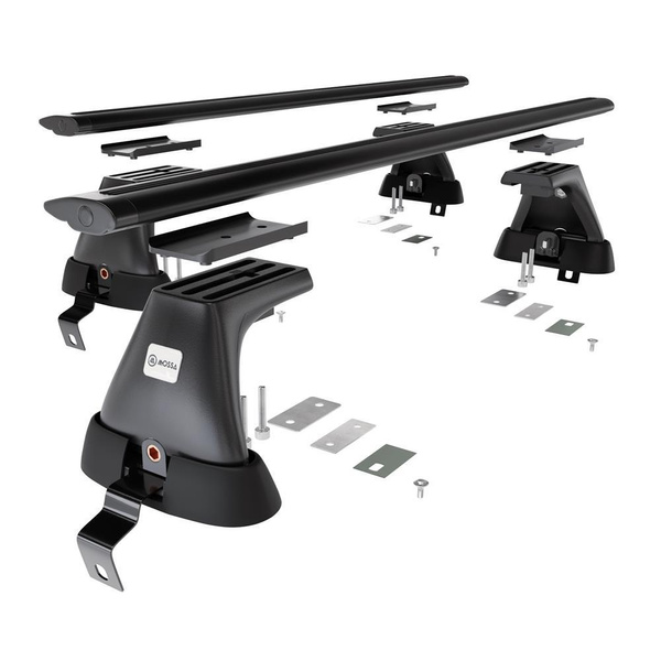 Portbagaj de bază pentru plafonul mașinii pentru: Alfa Romeo Giulietta Hatchback (2010-2020) - negru - fără elemente de montaj - aluminiu