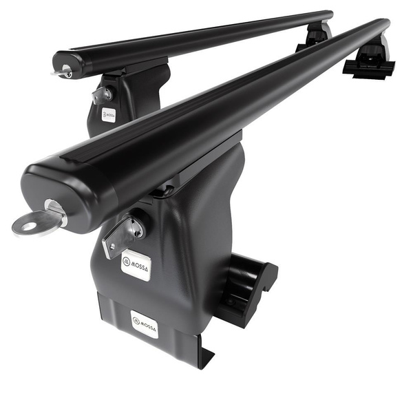 Portbagaj de bază pentru plafonul mașinii pentru: Mazda 6 mk II Hatchback (2008-2012) - negru - fără elemente de montaj - aluminiu