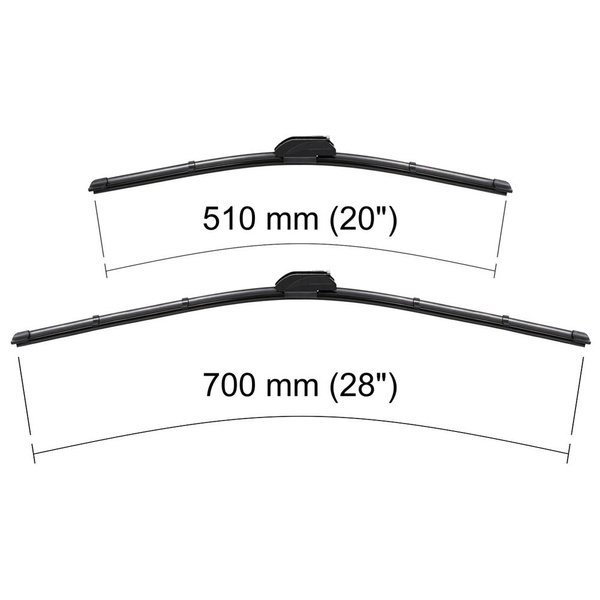 Ștergătoare auto de parbriz pentru Peugeot Expert II Van (02.2007-2016) - lamele plete