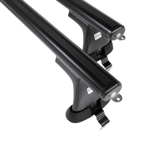 Portbagaj de bază pentru plafonul mașinii pentru: Alfa Romeo Giulietta Hatchback (2010-2020) - negru - fără elemente de montaj - aluminiu