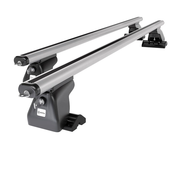 Portbagaj de bază pentru plafonul mașinii pentru: Jeep Commander SUV (2006-2010) - argintiu - Profilul T - aluminiu