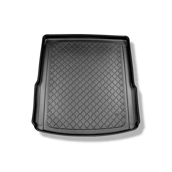 Tăviță pentru portbagaj auto: Audi A6 C8 4H Avant (09.2018-....) - de asemenea pentru modelele cu șine de montaj; de asemenea pentru versiunea Quattro; nu pentru versiunea TFSI e plug-in hybrid