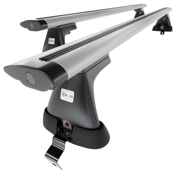 Portbagaj de bază pentru plafonul mașinii pentru: Alfa Romeo Giulietta Hatchback (2010-2020) - argintiu - fără elemente de montaj - aluminiu