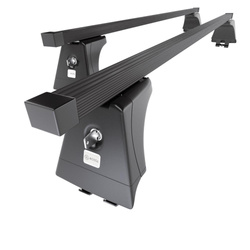 Portbagaj de bază pentru plafonul mașinii pentru: Ford Focus mk II Berlină (2005-2007) - negru - puncte de montare - oțel