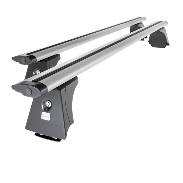 Portbagaj de bază pentru plafonul mașinii pentru: Toyota Avensis mk III Combi (2009-2019) - argintiu - puncte de montare - aluminiu