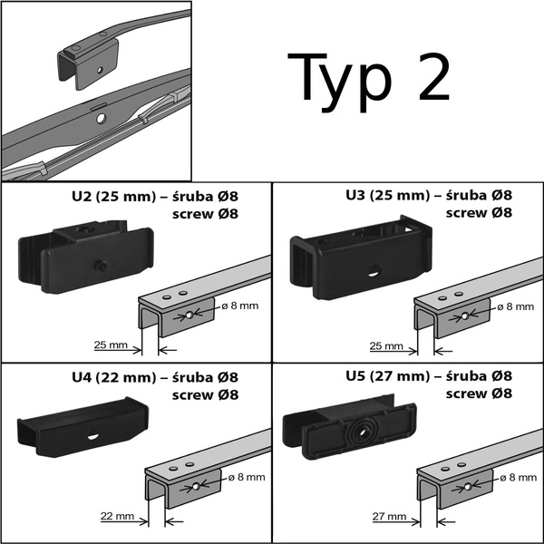 Ștergătoare auto de parbriz pentru Solbus Solway SL10 Autobuz (2007-2019) - lamele standard