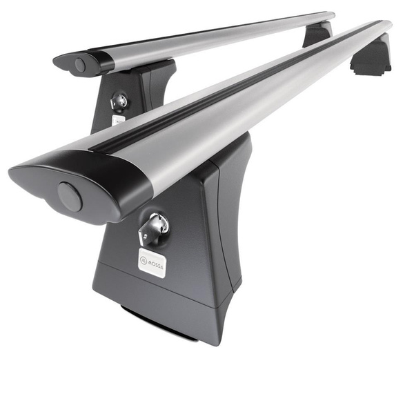 Portbagaj de bază pentru plafonul mașinii pentru: Toyota Avensis mk III Combi (2009-2019) - argintiu - puncte de montare - aluminiu