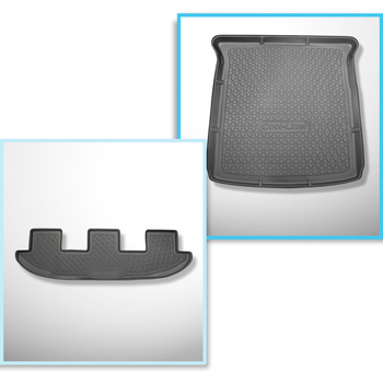 Set cu tăvița pentru portbagaj și covorașe auto TPE pentru: Seat Alhambra II Van