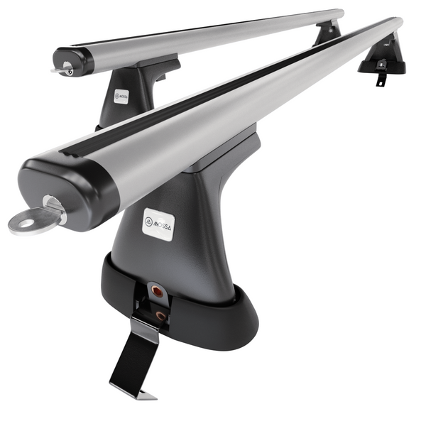 Portbagaj de bază pentru plafonul mașinii pentru: Peugeot 508 Berlină (2011-2019) - argintiu - fără elemente de montaj - aluminiu