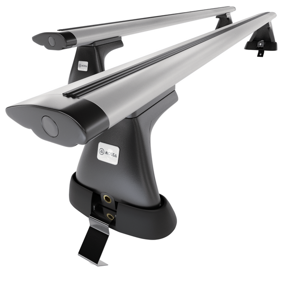 Portbagaj de bază pentru plafonul mașinii pentru: Ford Focus IV Hatchback (2019-....) - argintiu - fără elemente de montaj - aluminiu