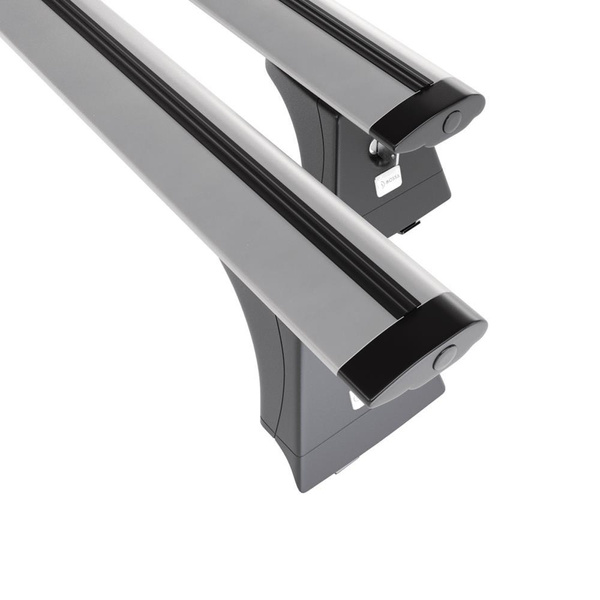 Portbagaj de bază pentru plafonul mașinii pentru: Ford Focus mk II Combi (2008-2011) - argintiu - puncte de montare - aluminiu