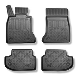 Covorașe TPE pe măsură: BMW Seria 5 F10 Limuzină (2013-01.2017) - fără X-drive; distanța dintre ghidajele scaunului din față (în spate) 365mm