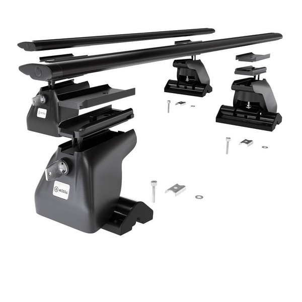 Portbagaj de bază pentru plafonul mașinii pentru: Toyota ProAce Verso Van (2016-....) - negru - puncte de montare - aluminiu