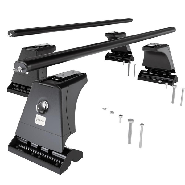 Portbagaj de bază pentru plafonul mașinii pentru: Citroen C4 Picasso mk I Dubita (2007-2013) - negru - puncte de montare - aluminiu