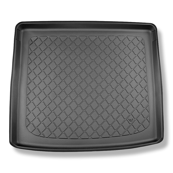 Tăviță pentru portbagaj auto: Audi Q3 F3 SUV (08.2018-....) - portbagaj superior (prag de încărcare egal); podea mobilă în poziția cea mai înaltă; de asemenea pentru versiunea Quattro