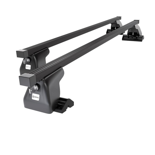 Portbagaj de bază pentru plafonul mașinii pentru: Jeep Commander SUV (2006-2010) - negru - Profilul T - oțel