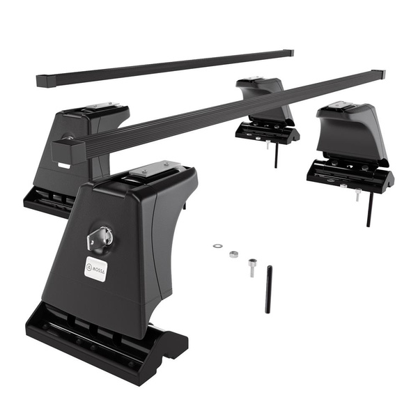 Portbagaj de bază pentru plafonul mașinii pentru: Peugeot 3008 SUV (2009-2016) - negru - puncte de montare - oțel