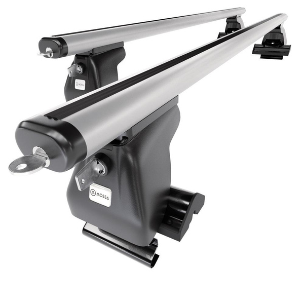 Portbagaj de bază pentru plafonul mașinii pentru: Nissan Terrano R20 mk II SUV (2003-2006) - argintiu - fără elemente de montaj - aluminiu