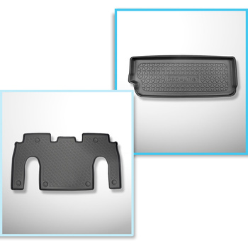 Set cu tăvița pentru portbagaj și covorașe auto TPE pentru: Tesla Model X SUV (1