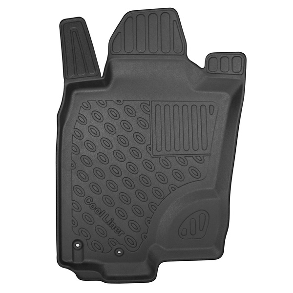 Covorașe TPE pe măsură: Nissan Navara NP300 Pick-Up (01.2016-....) - cârlige de fixare în podea