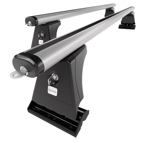 Portbagaj de bază pentru plafonul mașinii pentru: Peugeot 3008 SUV (2009-2016) - argintiu - puncte de montare - aluminiu