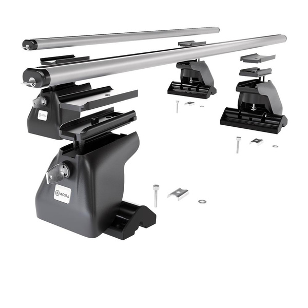 Portbagaj de bază pentru plafonul mașinii pentru: Jeep Commander SUV (2006-2010) - argintiu - Profilul T - aluminiu