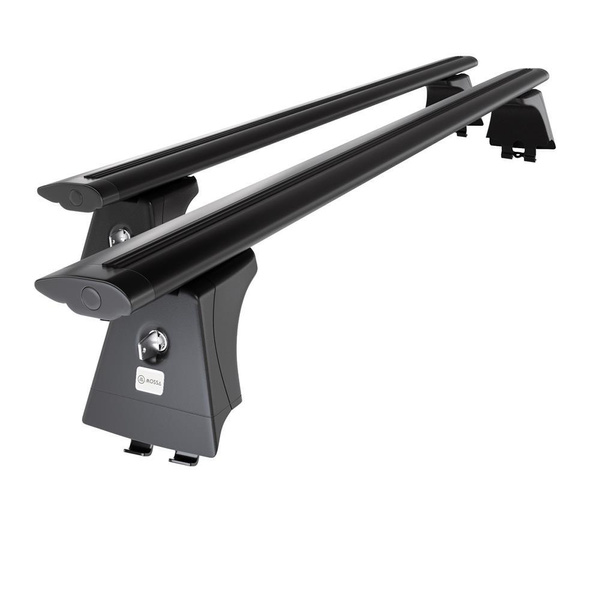 Portbagaj de bază pentru plafonul mașinii pentru: Ford Focus mk II Combi (2008-2011) - negru - puncte de montare - aluminiu