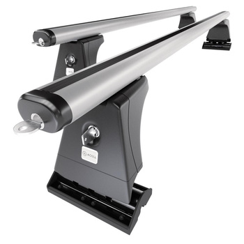 Portbagaj de bază pentru plafonul mașinii pentru: Peugeot 5008 Dubita (2009-2017) - argintiu - puncte de montare - aluminiu