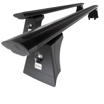 Portbagaj de bază pentru plafonul mașinii pentru: Opel Astra J mk IV Hatchback (2009-2015) - negru - puncte de montare - aluminiu