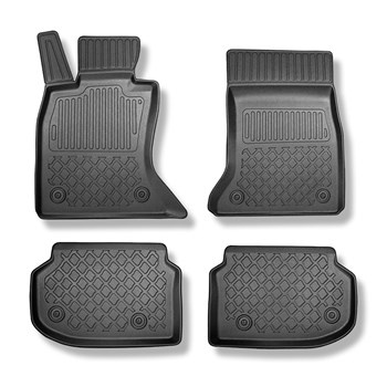 Covorașe TPE pe măsură: BMW Seria 5 F10 Limuzină (03.2010-2013) - X-drive; distanța dintre ghidajele scaunului din față (în spate) 415 mm