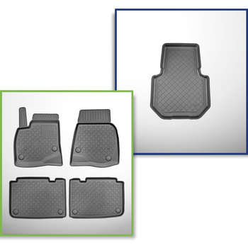Set cu tăvița pentru portbagaj și covorașe auto TPE pentru: Tesla Model S Liftback (07.2012-03.2015)