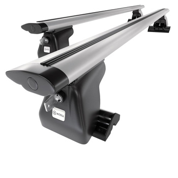 Portbagaj de bază pentru plafonul mașinii pentru: Jeep Commander SUV (2006-2010) - argintiu - Profilul T - aluminiu