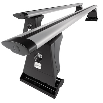 Portbagaj de bază pentru plafonul mașinii pentru: Peugeot 3008 SUV (2009-2016) - argintiu - puncte de montare - aluminiu