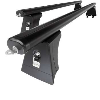 Portbagaj de bază pentru plafonul mașinii pentru: Opel Corsa D Hatchback (2007-2014) - negru - puncte de montare - aluminiu