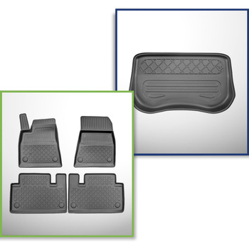 Set cu tăvița pentru portbagaj și covorașe auto TPE pentru: Tesla Model 3 Berlină (07.2017-06.2020) - portbagaj frontal; tracțiune pe 2 și 4 roți