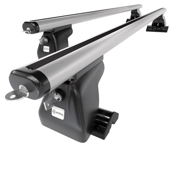 Portbagaj de bază pentru plafonul mașinii pentru: Peugeot Traveller Autobuz (2016-....) - argintiu - puncte de montare - aluminiu