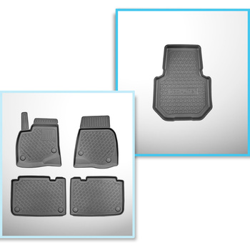 Set cu tăvița pentru portbagaj și covorașe auto TPE pentru: Tesla Model S Liftback (07.2012-03.2015)